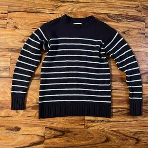 Aeropostale Navy and Light Blue Striped Sweater